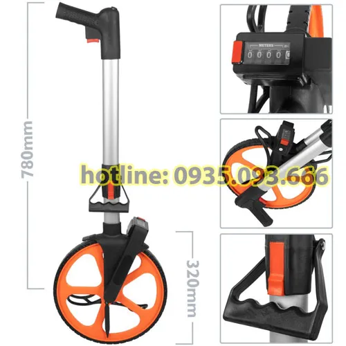 Bánh Xe Đo Khoảng Cách Zozen Dòng Cơ Có Phanh