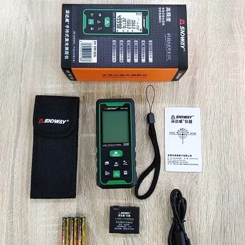 Thước Đo Khoảng Cách Laser Sndway SW-50G tia xanh 50m